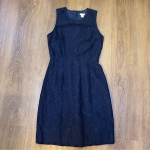 J. Crew Factory Navy Blue Lace Sheath Dress